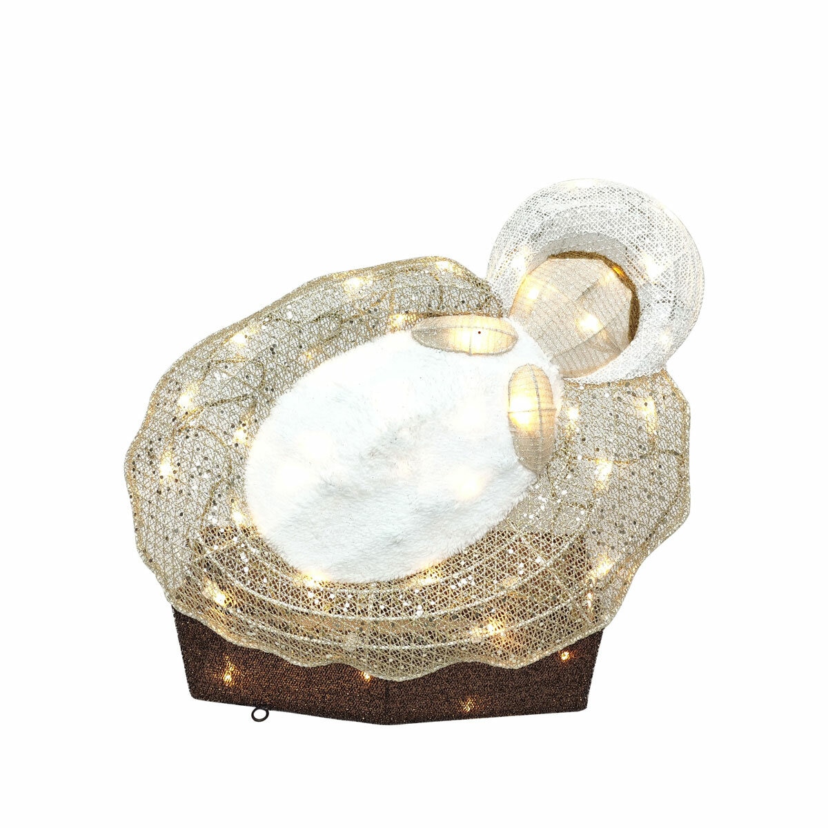 7 ft ( 2.1m) Nativity set with twinkling LED lights - Set of 4