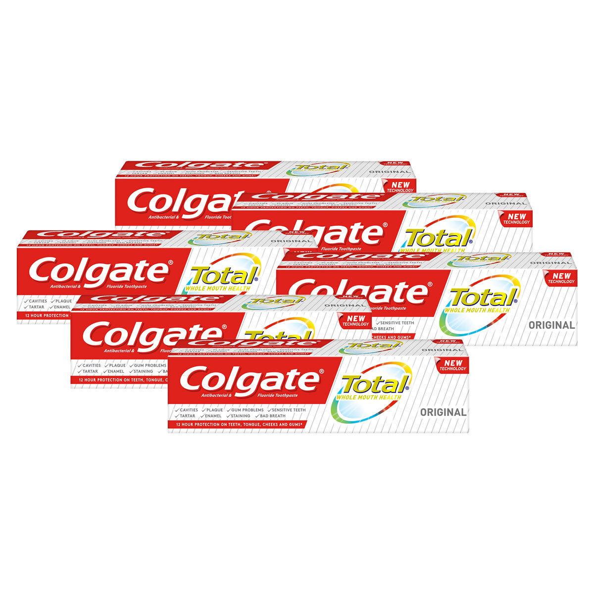 Colgate Toothpaste Total Original Care, 6 x 125ml