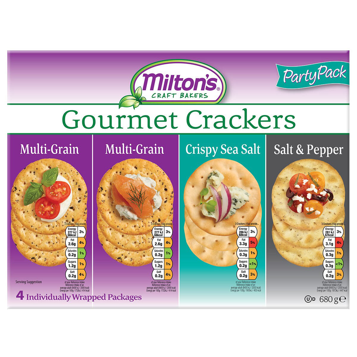 Milton's Gourmet Crackers, 680g