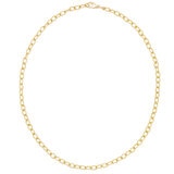 14ct Yellow Gold Diamond Cut Bead Rolo Necklace