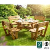 Anchor Fast 8 Seater Pine Wood Picnic Table