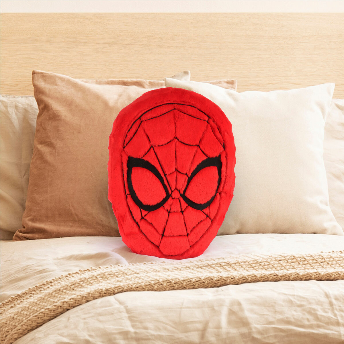 Disney Character Faux Rabbit Fur Oversized Cushion, Spider-Man Disney Character Faux Rabbit Fur Oversized Cushion, Spider-Man