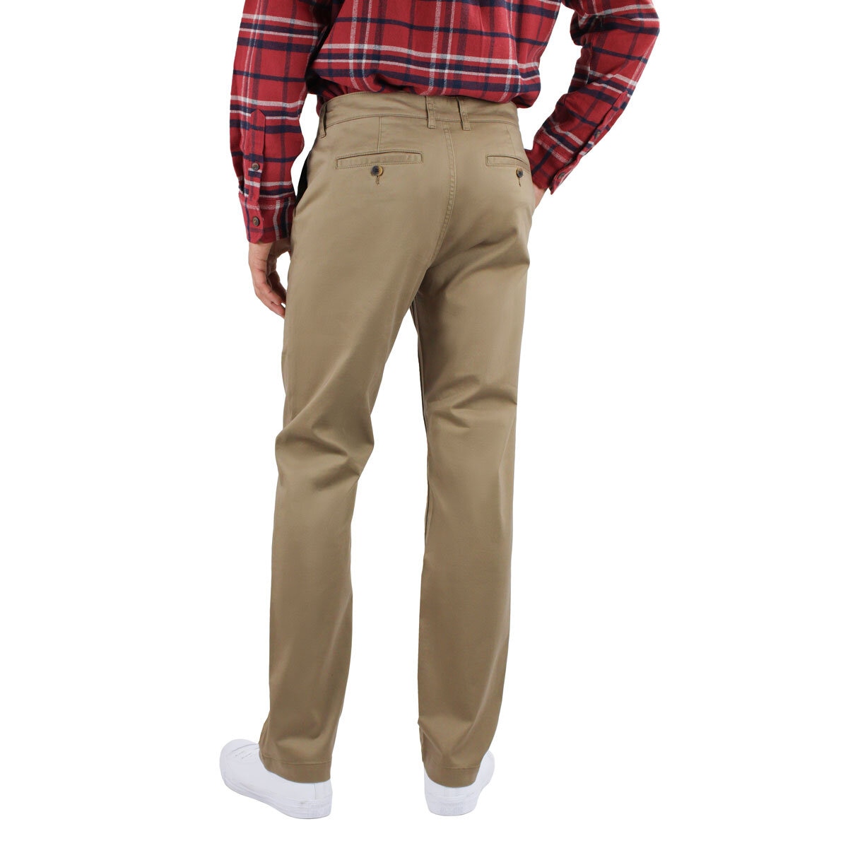 Jachs Mens Stretch Chino in Khaki, W38 L30