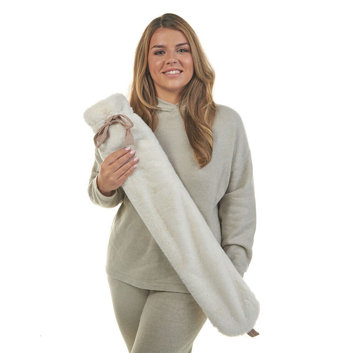 Woman Holding Hot Water Bottle