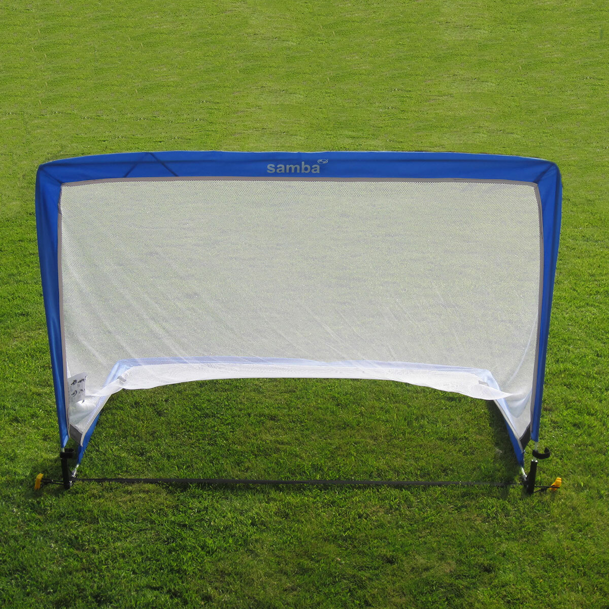 Lifestyle image showing the Samba Pop Up 4ft Square Goal from the front