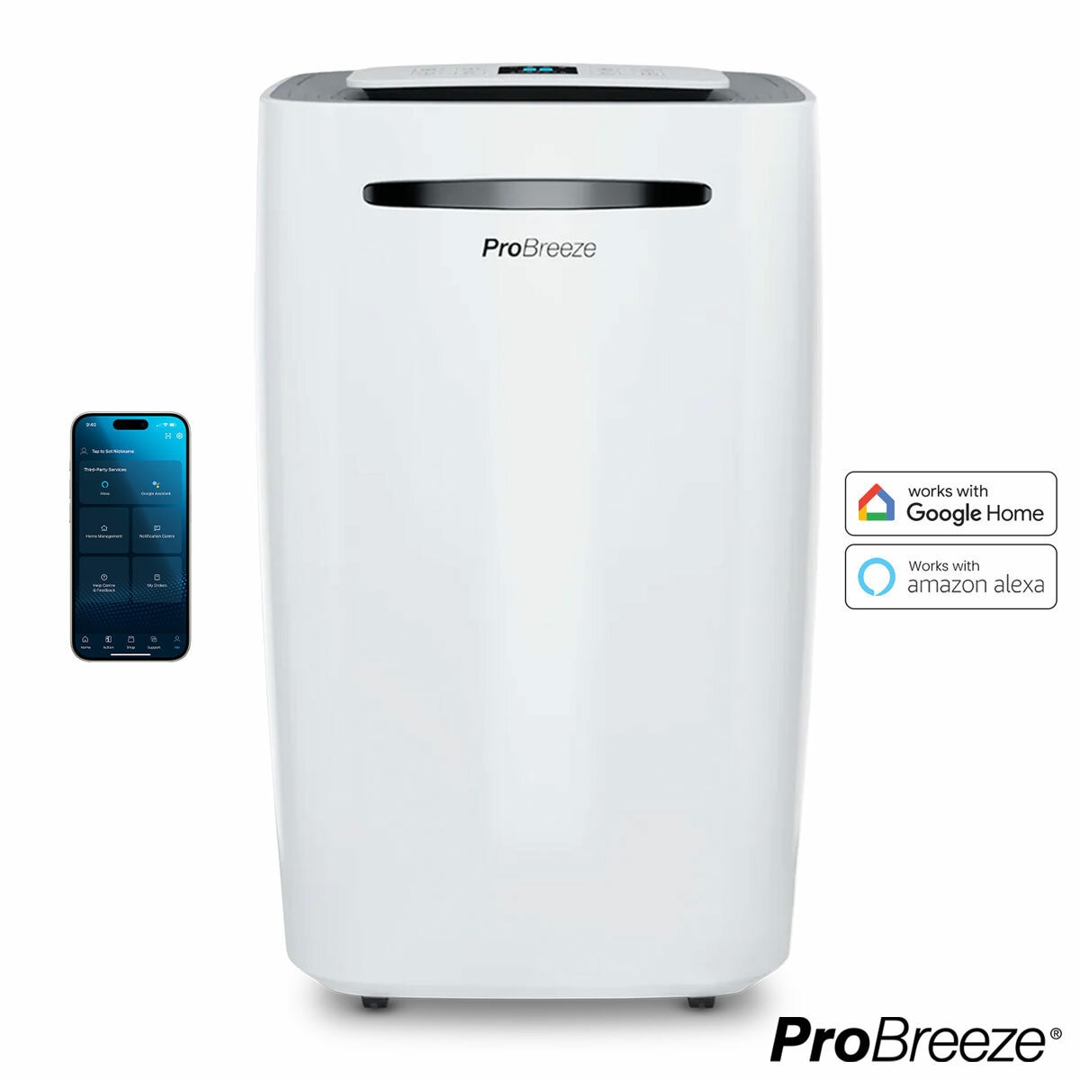 Pro Breeze 20L Dehumidifier with Laundry Mode & Smart App Control, PB-D-08W-W-UK Pro Breeze 20L Dehumidifier with Laundry Mode & Smart App Control, PB-D-08W-W-UK