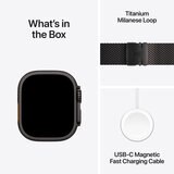 Apple Watch Ultra 2 GPS + Cellular, 49mm Titanium Case with Black Titanium Milanese - Large, MX5V3QA/A