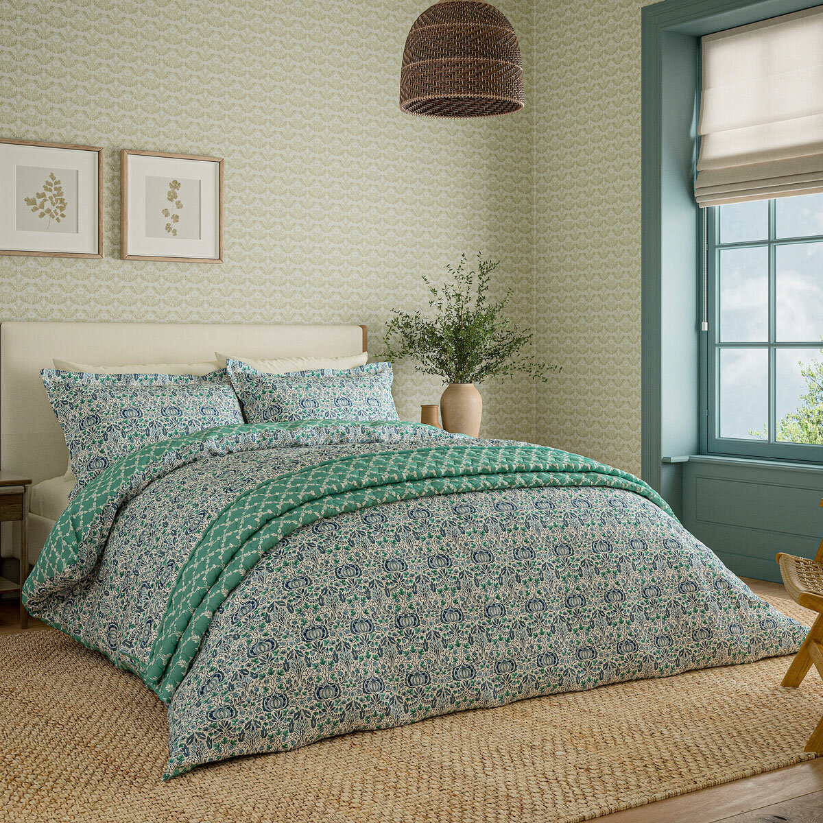 Morris & Co Bedding Little Chintz Blue Morris & Co Bedding Little Chintz Blue