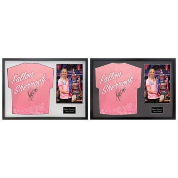Fallon Sherrock Signed Framed Darts Shirt, including 1 Photo in 2 Options: White or Black