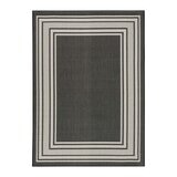 Nourison Horizon Border Indoor / Outdoor Rug in 2 Sizes, Black