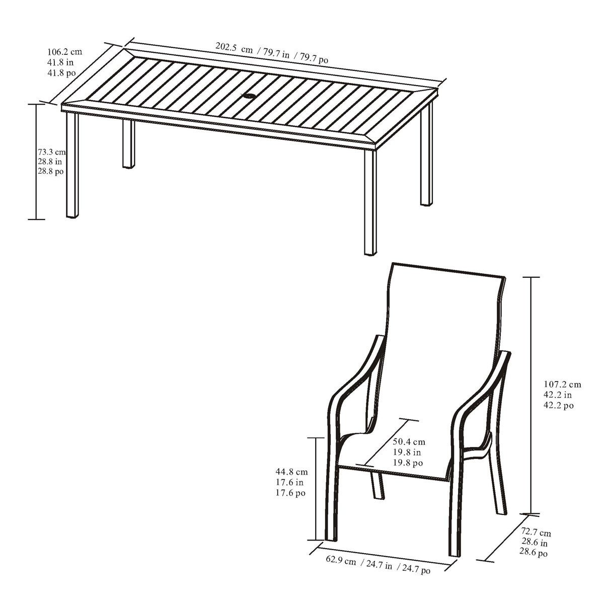 Agio eldorado 7 piece sling best sale cast aluminium dining patio set