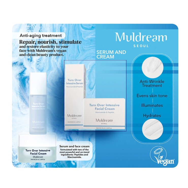Muldream Anti-Aging Peptide Set, Serum 40ml & Cream 50ml Muldream Anti-Aging Peptide Set, Serum 40ml & Cream 50ml