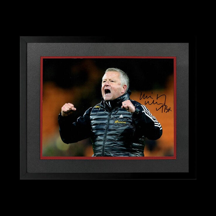 Chris Wilder Signed Sheffield United 16x12 Image Deluxe Mount Frame in 2 Options