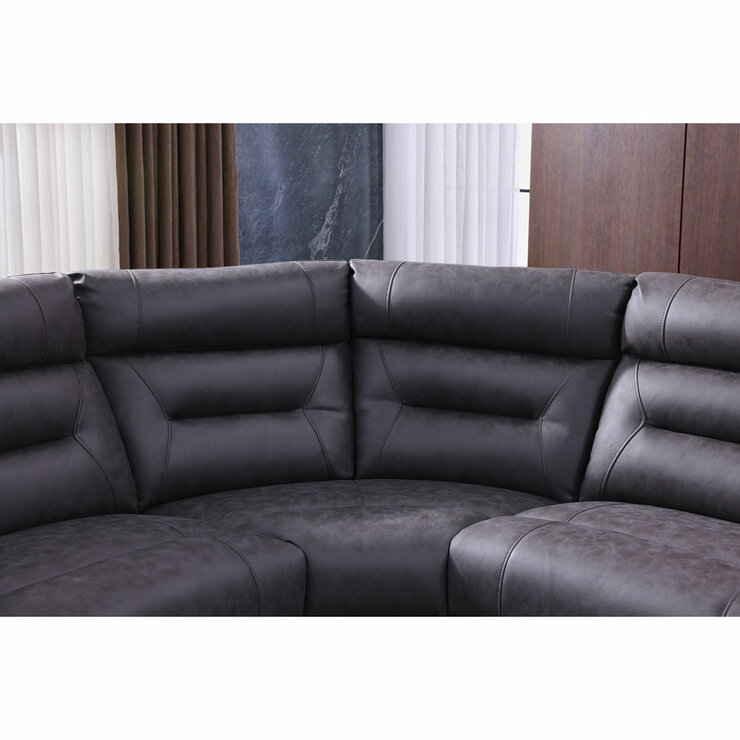 Lucca Grey Fabric Power Reclining Corner Sofa