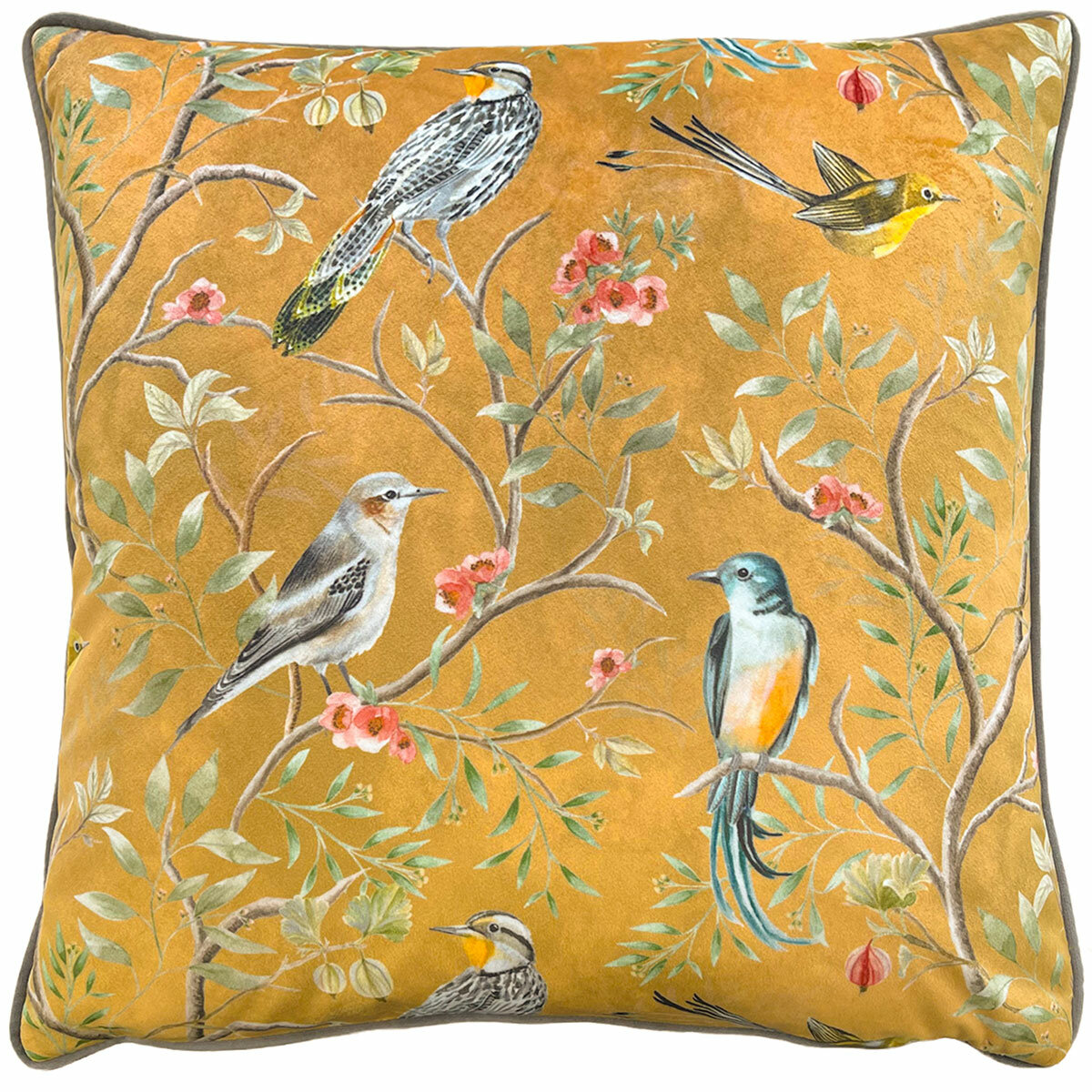 Wylder Chinoiserie Feather Fill Cushion 2 Pack in 2 Colours, 43 x 43 cm