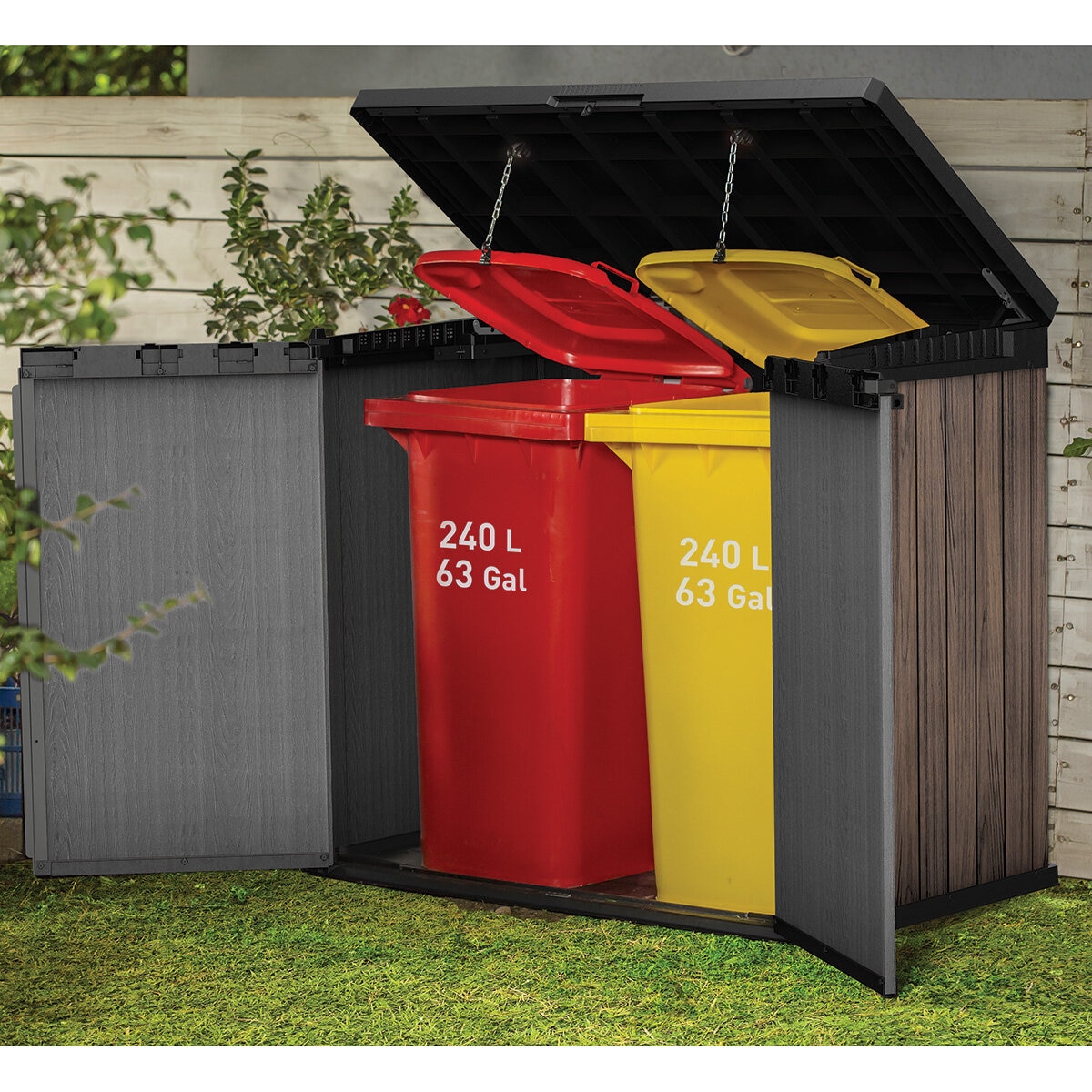 Keter Rosewood 4ft 7" x 2ft 8" (1.4 x 0.82m) 1,150 Litre Horizontal Storage Shed