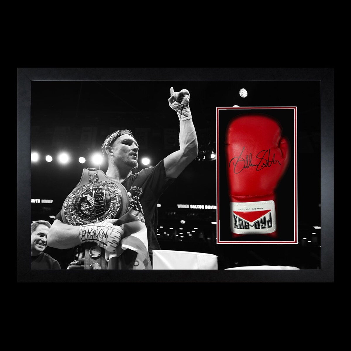 Dalton Smith Signed Boxing Glove Frame - Celebration Dalton Smith Signed Boxing Glove Frame - Celebration