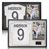 James Anderson Signed Framed England Football Shirt including 1 Photo in 2 Options: White or