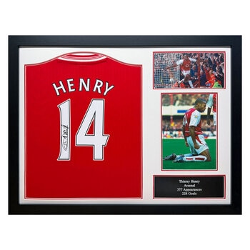 Thierry Henry Signed Framed Arsenal Football Shirt