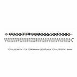8-9mm Tahitian Pearl Bracelet, 14ct White Gold