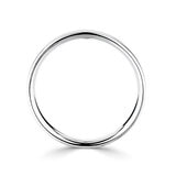 2.5mm Basic Light Court Wedding band. 18ct White Gold