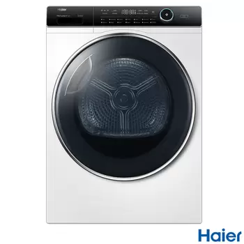 Haier I-Pro 7 Series HD90-A2979, 9kg Heat Pump Tumble Dryer, A++ Rated in White