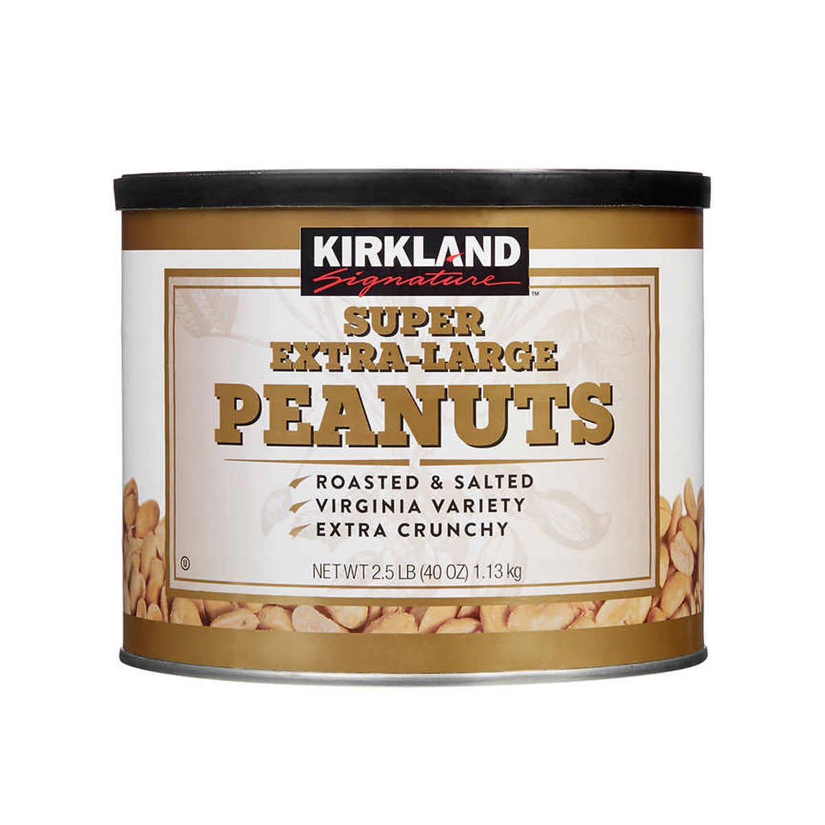 Kirkland Signature Super Extra-Large Roasted & Salted Peanuts, 1.13kg