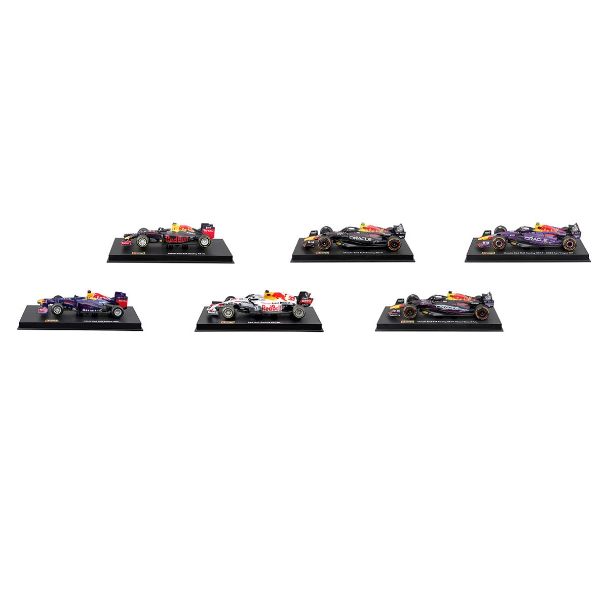 Burago 1:43 Scale Highly Detailed Formula One Cars: Red Bull 6 Pack (3+ Years)