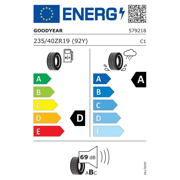 Goodyear 235/40 ZR19 (Y) 92 EAGLE F1 (ASYMMETRIC 2) N0
