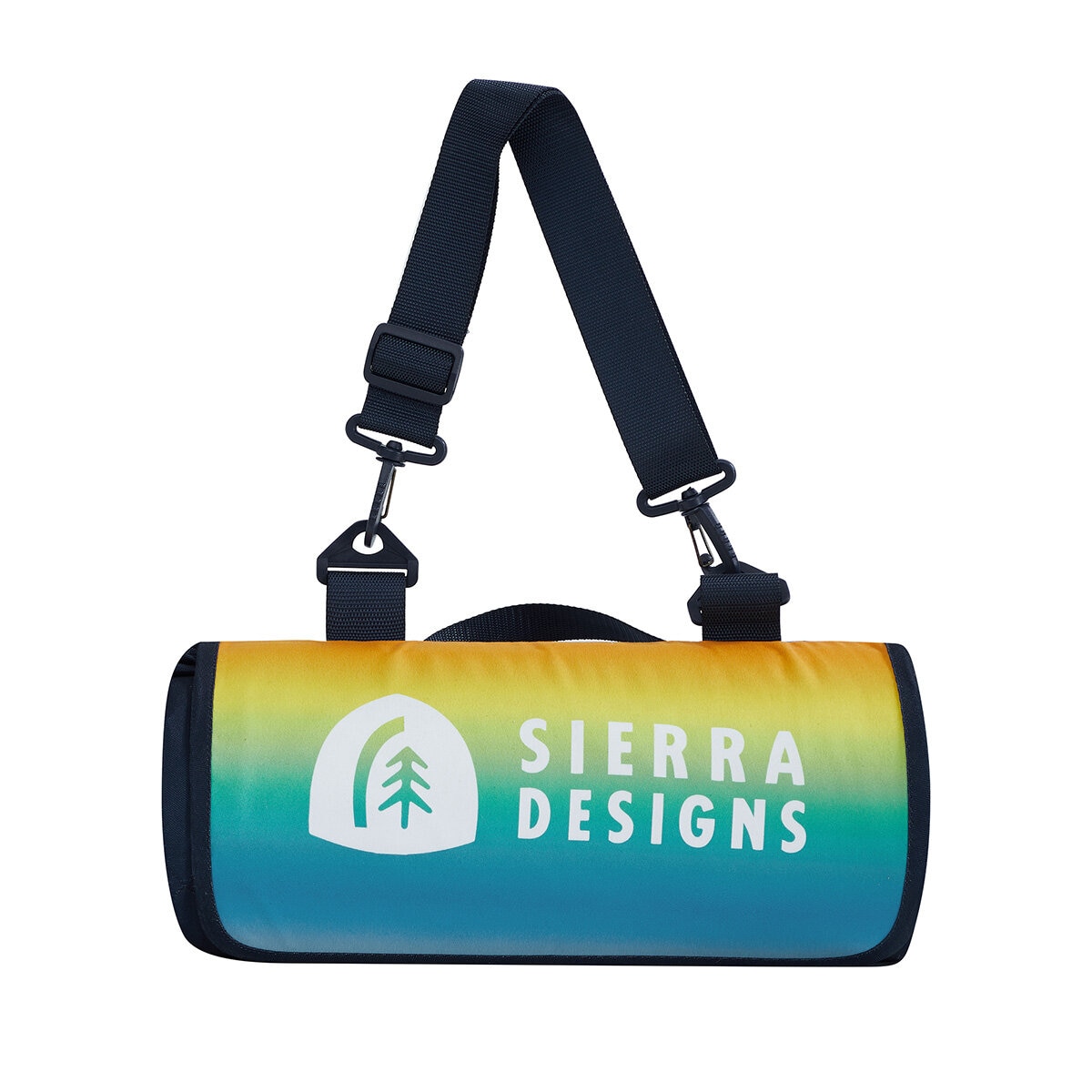 Sierra Designs Waterproof Outdoor Tote Blanket in Ombre Rainbow, 182 x 182 cm