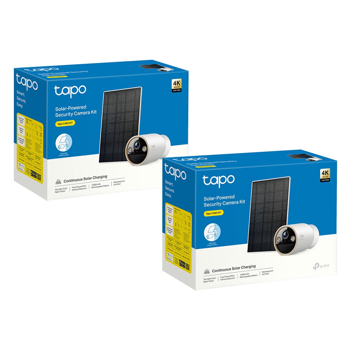 TP-Link Tapo C460KIT 4K 8MP Solar-Powered Security Camera Kit - 2 Pack