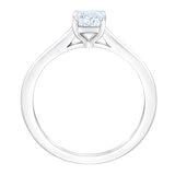 1.00 ctw Radiant Cut Diamond Solitaire Ring, Platinum