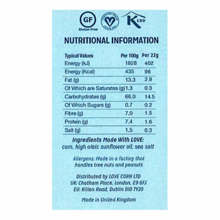 Ingredients and Nutritonal Information