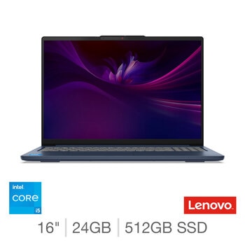 Lenovo IdeaPad Slim 5, Intel Core i5, 24GB RAM, 512GB SSD, 16 Inch Laptop, 83HS0089UK