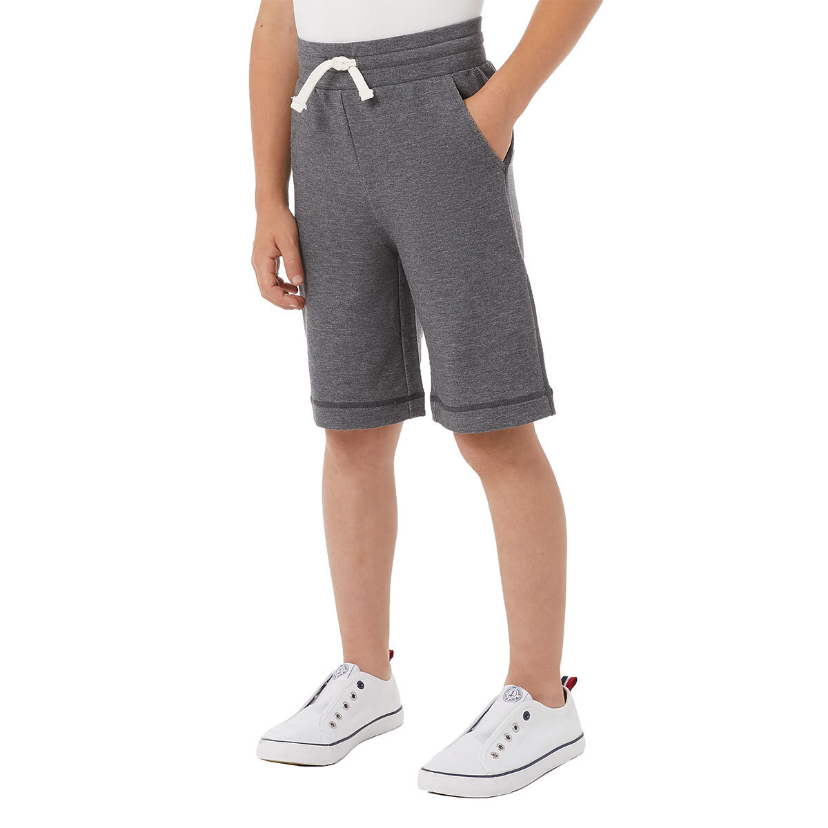 image of side of grey shorts