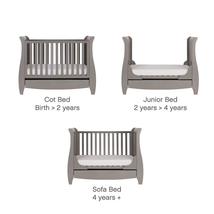 Tutti Bambini Katie Cot Bed in Grey with Sprung Mattress Costco UK