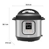 Front Profile of Instant Pot Pressure cooker with dimensions