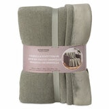 Berkshire Textured Chenille Throw in Green, 152 x 178 cm