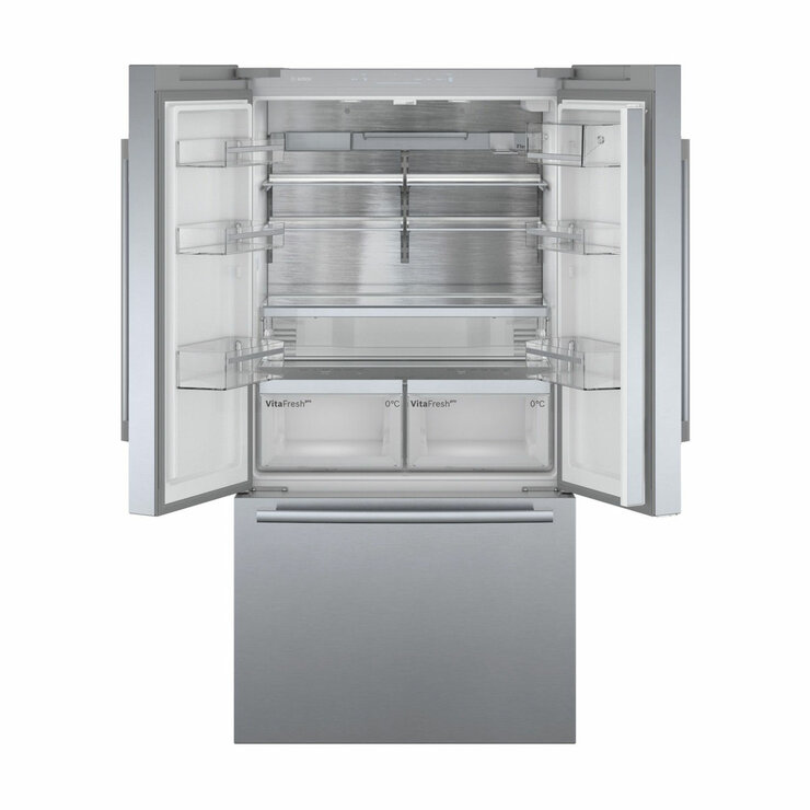 Bosch KFF96PIEP Multi Door Fridge Freezer, E Rated in Silver