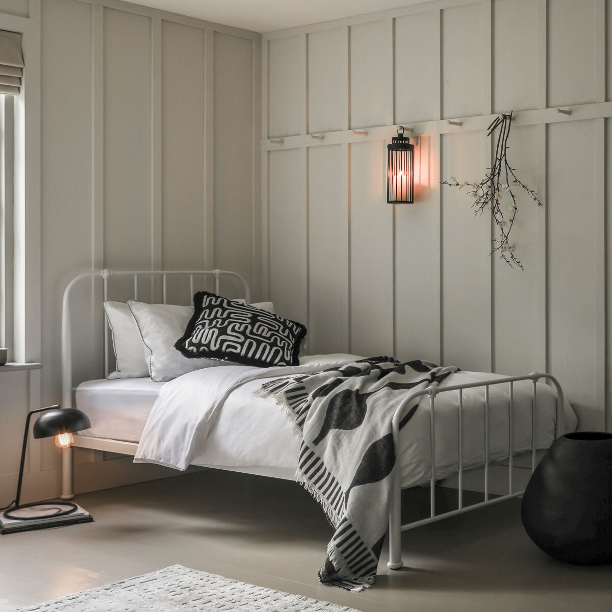 Gallery Loughton Cream Metal Bed Frame in 3 Sizes