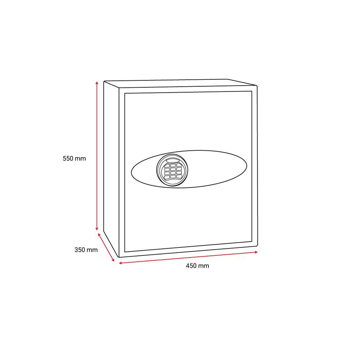 Phoenix 42 Litre Fortress SS1183E Security Safe with Electronic Lock