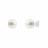 8.5-9mm Akoya White Pearl Earrings, 14ct White Gold 8.5-9mm Akoya White Pearl Earrings, 14ct White Gold