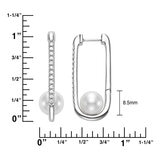 7-7.5mm Freshwater Pearl & 0.20ctw Diamond Earring