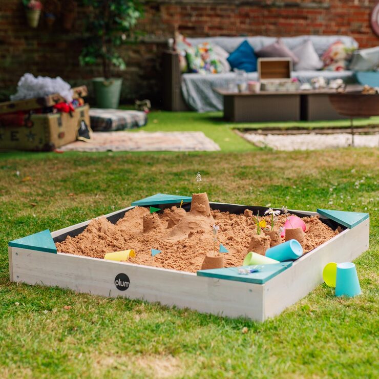 Plum Junior Wooden Sand Pit in Teal (18 months+)