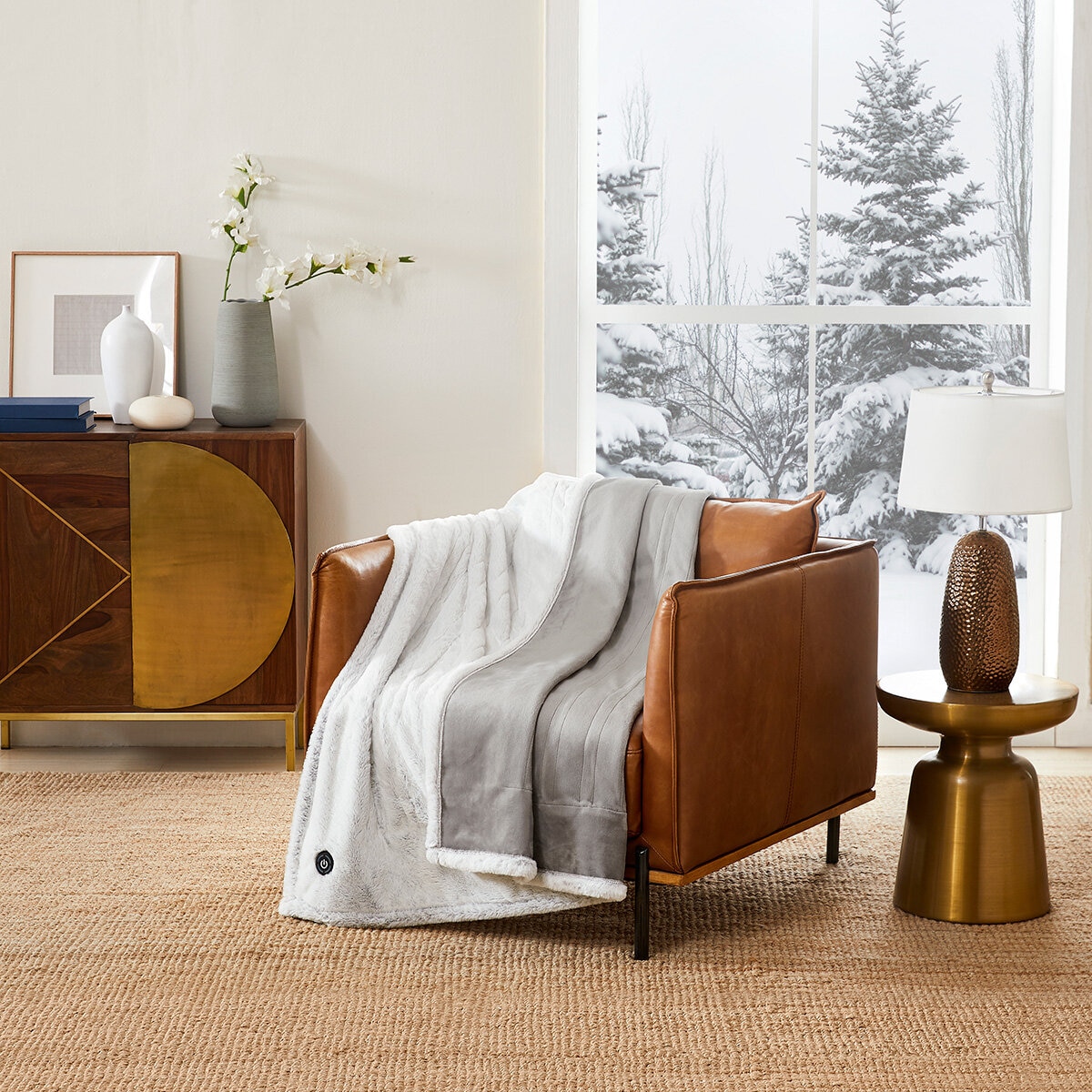 Berkshire Life Heated Throw, 127 x 152 cm, in Grey | Cost...