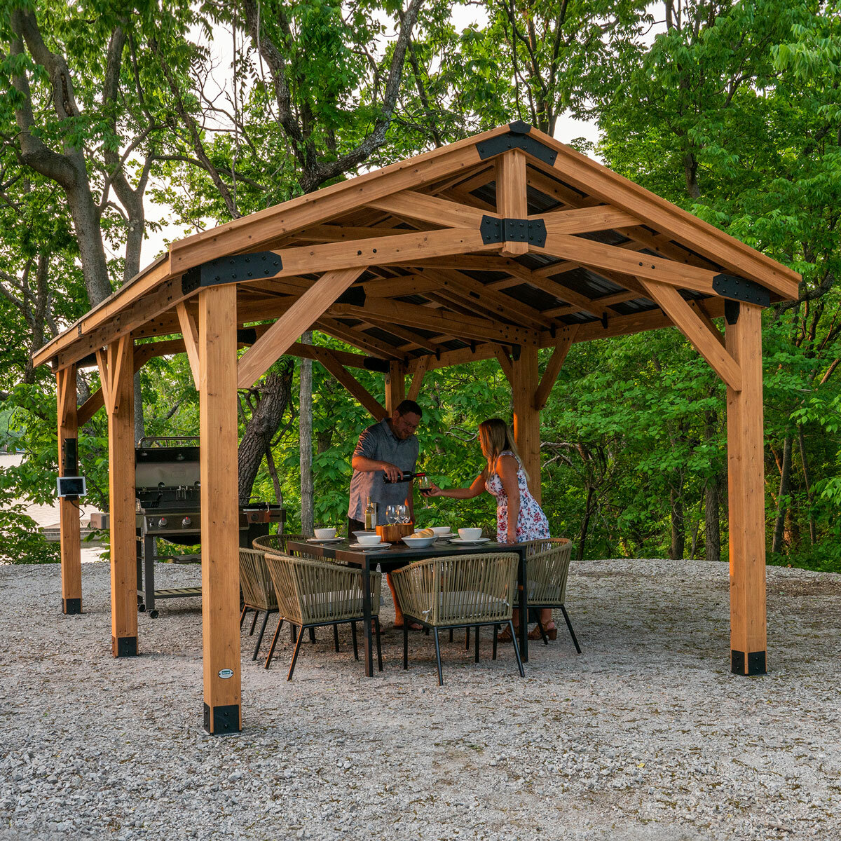 Backyard Discovery Norwood 20ft x 12ft (6.1 x 3.7m) Wooden Gazebo Backyard Discovery Norwood 20ft x 12ft (6.1 x 3.7m) Wooden Gazebo