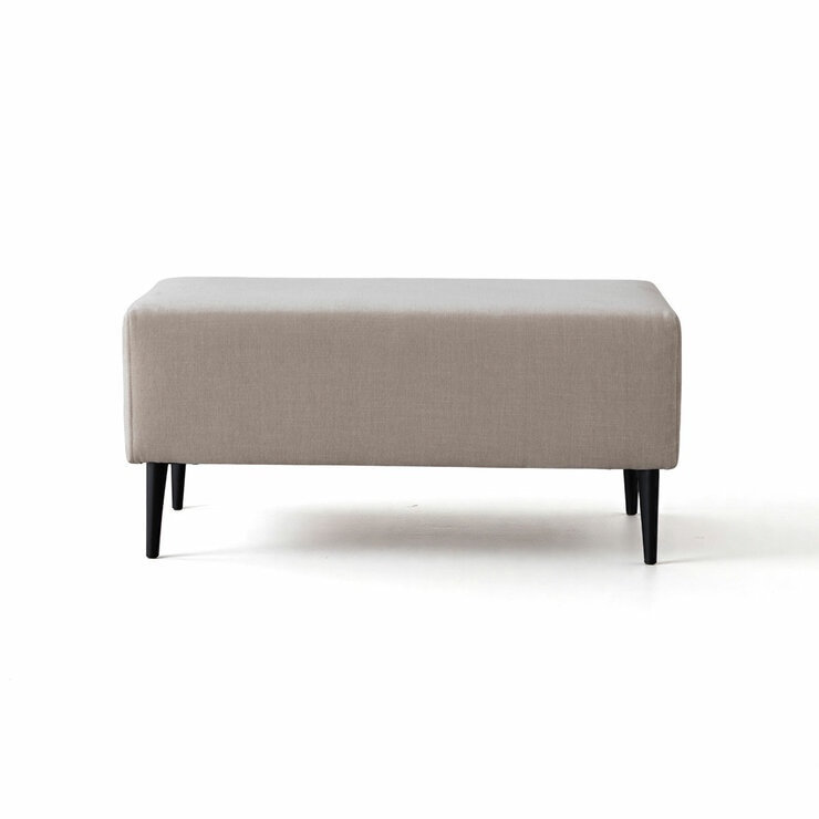 MOONAP Monroe Beige Fabric Footstool