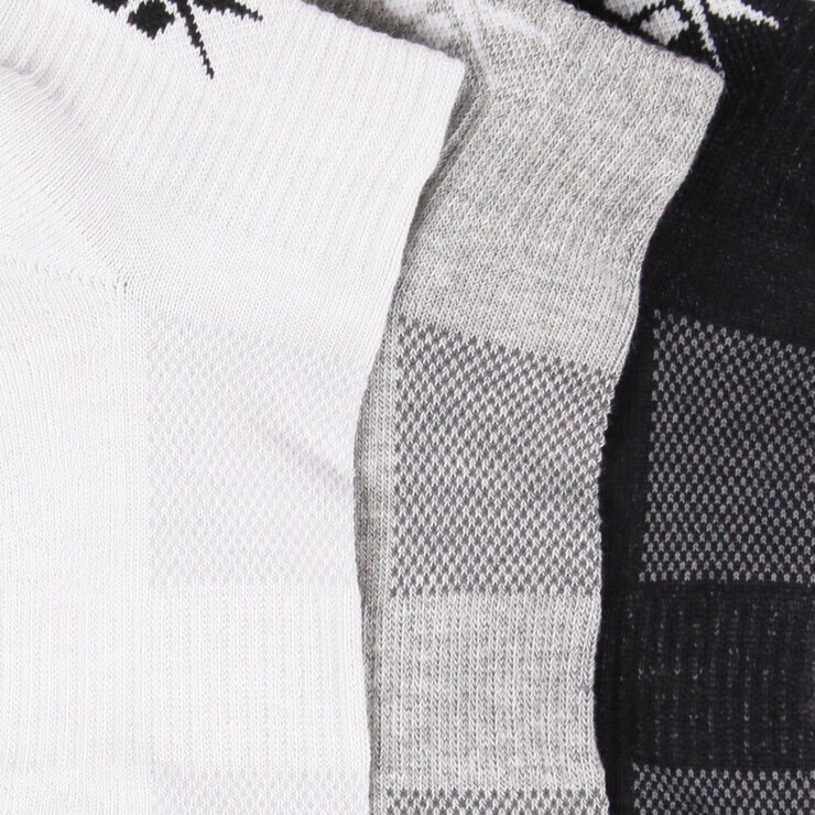 Reebok Unisex Essential Ankle Socks 6 Pack in Grey Reebok Unisex Essential Ankle Socks 6 Pack in Grey