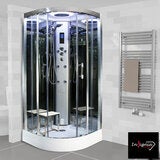 Insignia Diamond 1000mm Quadrant Steam Shower with Chrome Frame Insignia Diamond 1000mm Quadrant Steam Shower with Chrome Frame