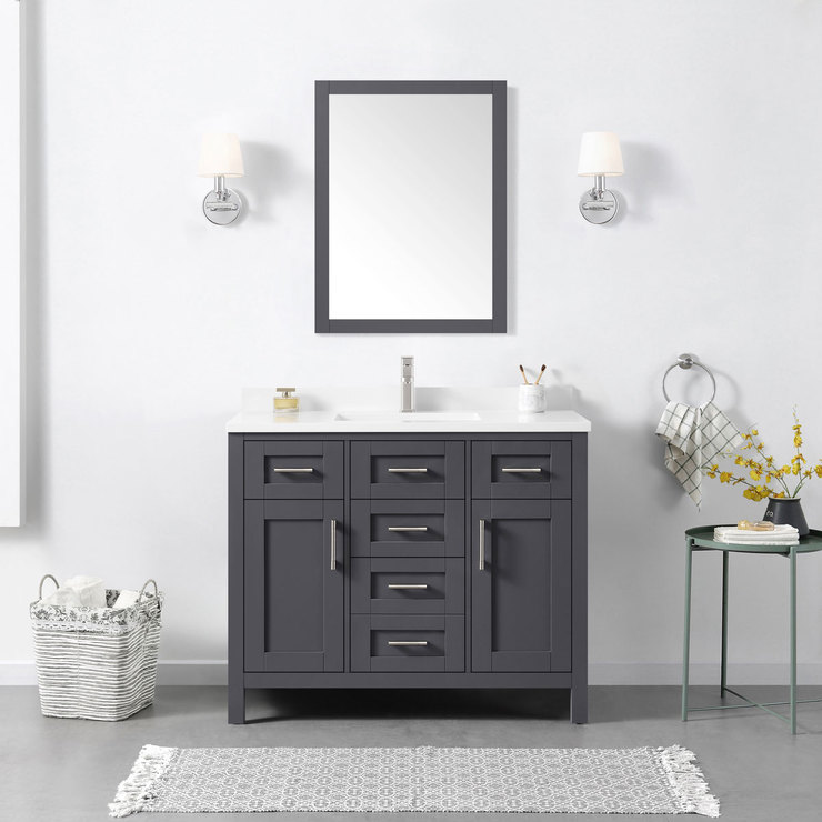 OVE Lakeview 106 cm Single Vanity in 2 Colours Costco UK